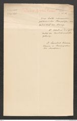 k.k. naturhistorisches Hofmuseum, Intendanzakten 1885-1896 (Hauer), Aktenzahl Z.45/1889, Seite 1